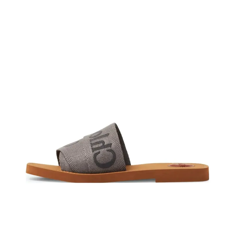 Chloe Woody Slide Slippers Women's Brown Black-0