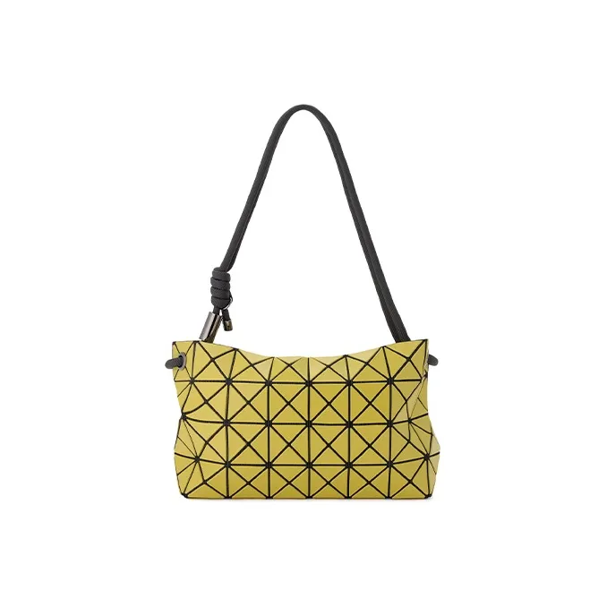 ISSEY MIYAKE LOOP MATTE Polyvinyl Chloride Resin Square Bag Portable Crossbody Bag Shoulder Bag Women's Yellow-0