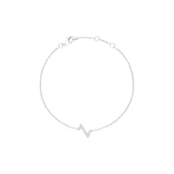 LOUIS VUITTON Lv Volt Upside Down Chain Bracelet White Gold And Diamonds