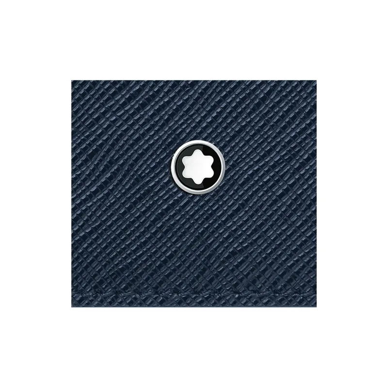 MONTBLANC Cow Leather Card Holder Regular Men's Ink Blue-3