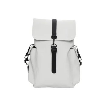Rains Polyester Laptop Backpack Regular Unisex Gray