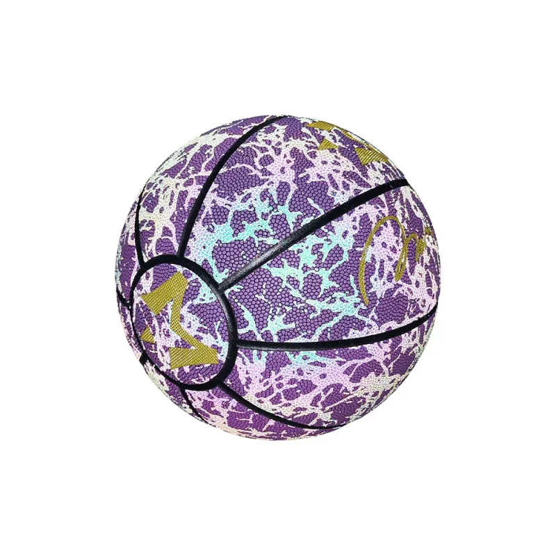 MARBURY PU Basketball Purple Gold Trendy Size 7 Reflective Training Competition Unisex-5