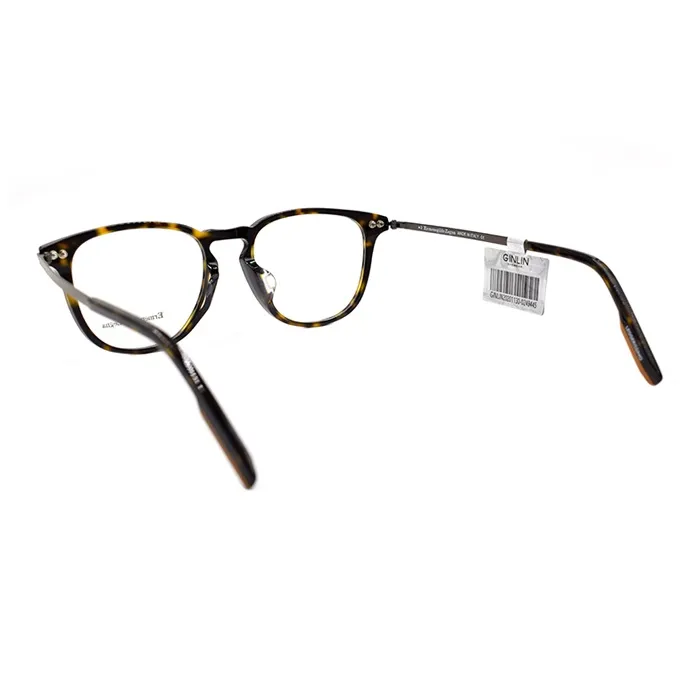 Zegna Plate Frame Oval Eyeglass Frames Men's Tortoiseshell-2