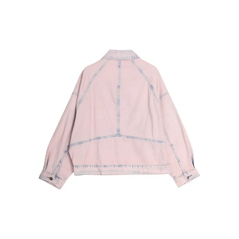 SETIROM Cropped Coats Women's Pink Purple-1