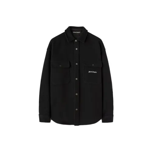 PALM ANGELS Logo-embroidered Twill Shirt Jacket