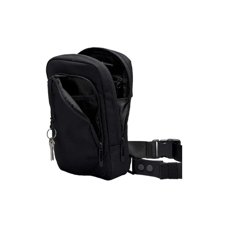 Lululemon Water-Resistant Fabric Shoulder Bag Crossbody Bag Men's Black-2