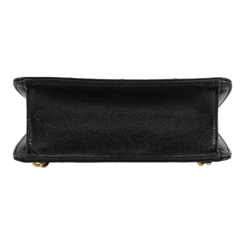 CHANEL Grain Embossed Calfskin Backpack Women's Black-3