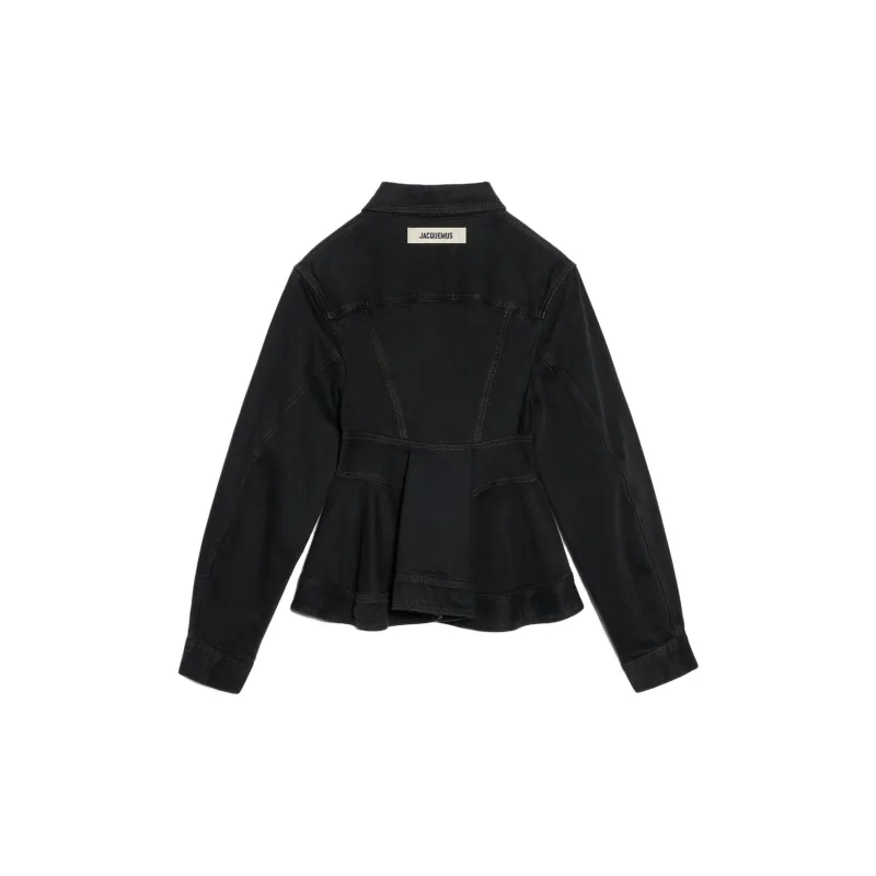 Jacquemus La Veste De Nimes Caraco Jacket Light Blue/Tabac-1