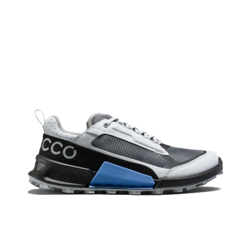 Ecco Step 2.1 Series Lightweight Low Top Casual Shoes Men's Concrete Gray Electric Blue-1