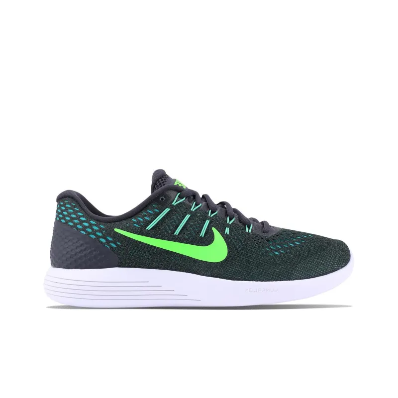 Nike Lunarglide 8 Wear-Resistant Low-Top Running Shoes Men's Black Green-1