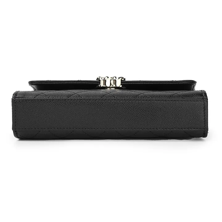 CHANEL Grain Embossed Cow Leather Flap Bag, Shoulder Bag, Crossbody Bag, Handbag Tubas Women's Black-3