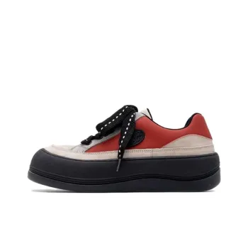 Mule Donkey Low Top Skateboard Shoes Unisex Red