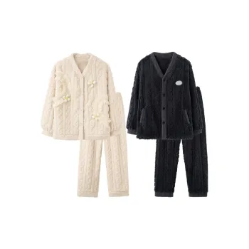 MIOJUER Pajama Set Unisex Ecru Dark Gray