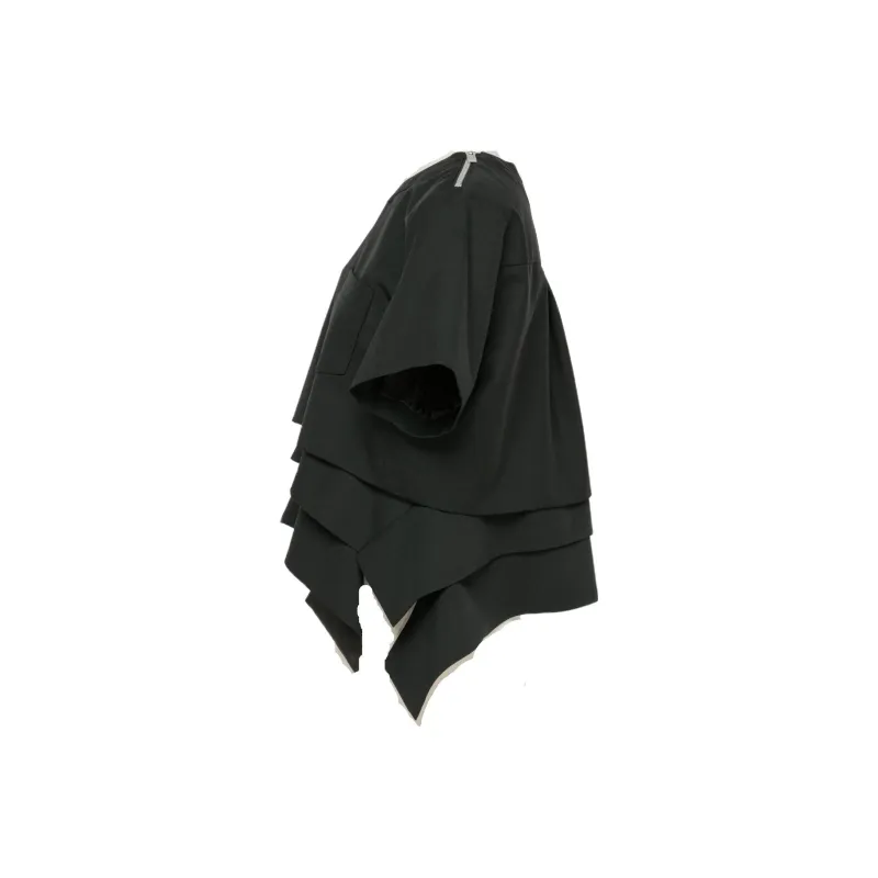 Sacai Round-neck Asymmetric Blouse-2