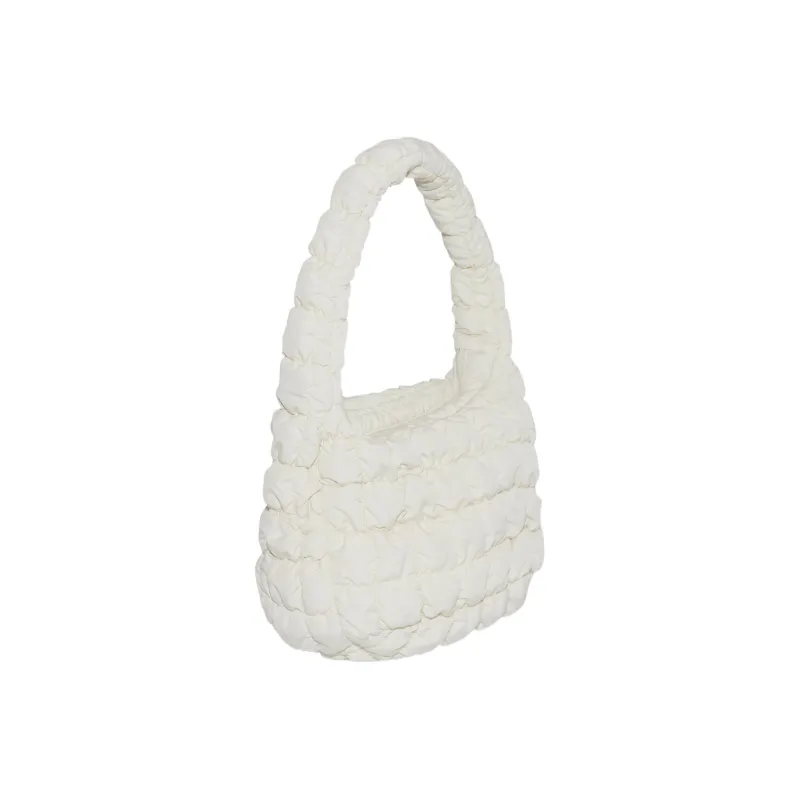 COS Polyester Cloud Bag, One Shoulder Handbag Mini Women's White-1