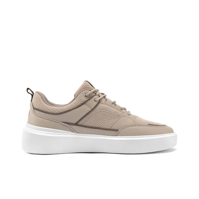 WALKSOUL Skateboard Shoes Men Low Top Apricot/Dark Blue/Black-2