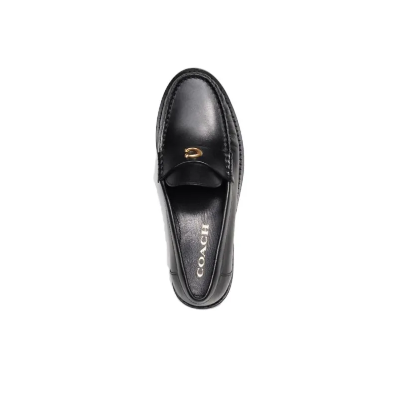 COACH Logo-plaque Leather Loafers-3