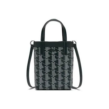 LACOSTE PVC Handbag Shoulder Bag Crossbody Bag Extra Small Women's Dark Green/Ecru