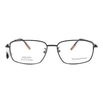 Zegna Alloy Rectangular Eyeglass Frames Men's