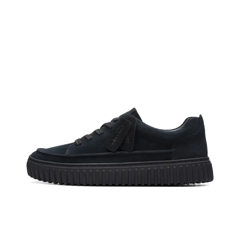 Clarks Low Top Skateboard Shoes Men's Black-0