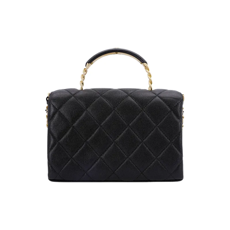 CHANEL Grain Embossed Cow Leather Handbag, Shoulder Bag, Crossbody Bag Mini Women's Black-2