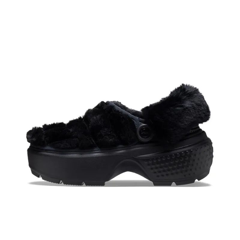 Crocs Stomp Quilted Clogs 'Black' Women's-0