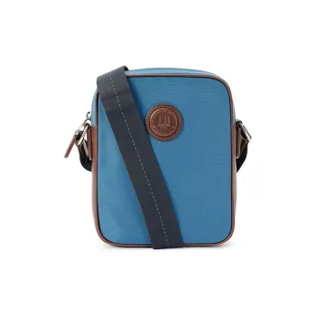 Dunhill Leather Trim Crossbody Bag Shoulder Bag Men's Blue