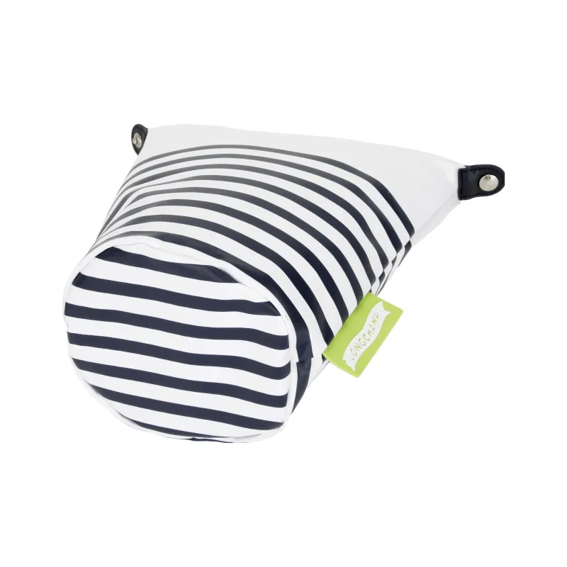 LONGCHAMP Le Pliage Cow Leather Trim Bucket Bag Clutch Extra Small Women's Blue White-1