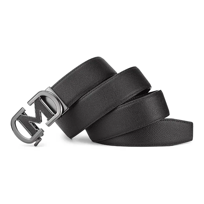 FAIRWHALE Brand Logo Automatic Buckle Cow Leather Belts Men's Width 3.5CM-2