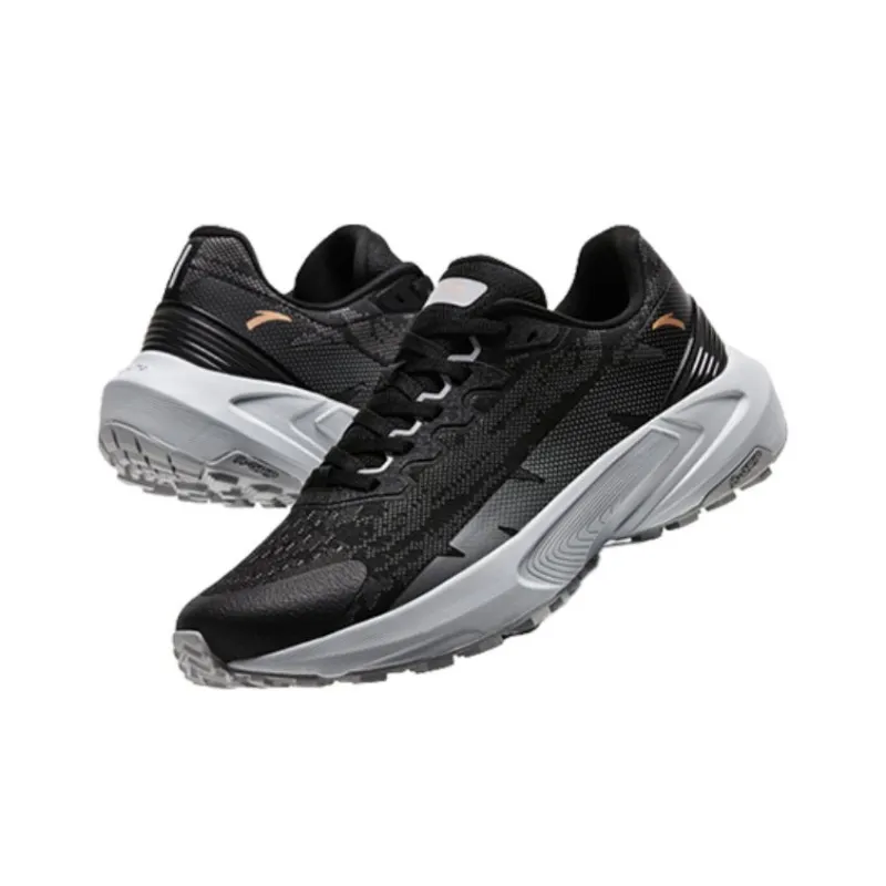 Anta Qilian Sports Cushioned Slip Resistant Low Top Running Shoes Women's Black-2
