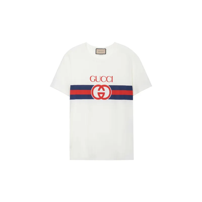 GUCCI Interlocking G Cotton T Shirt-0