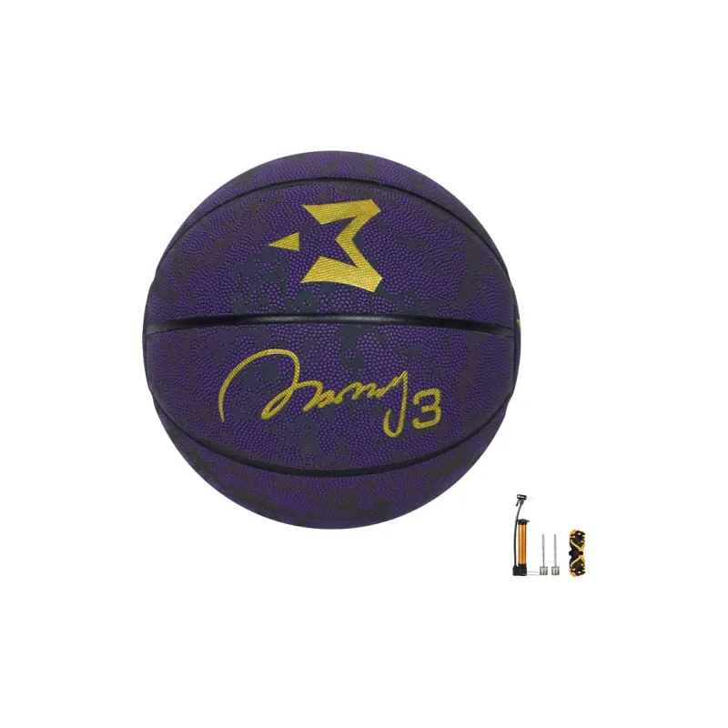 MARBURY PU Basketball Purple Gold Trendy Size 7 Reflective Training Competition Unisex-1