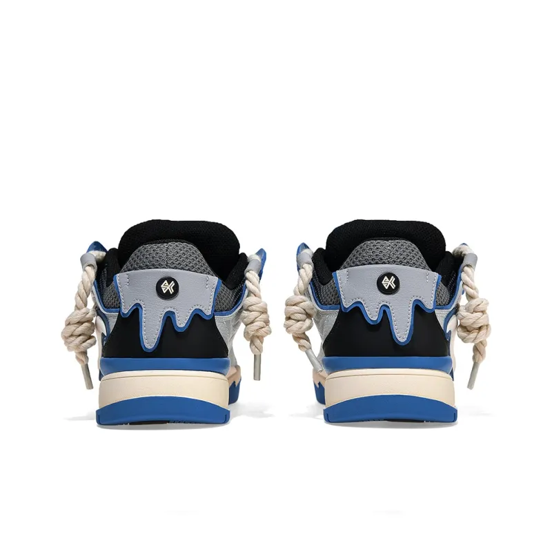 SK.TRIP Kunpeng Wear Resistant Height Increasing Low Top Skateboard Shoes Unisex Glacier Blue-4
