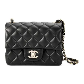 CHANEL Classic Flap CF Sheepskin Crossbody Bags Shoulder Bags Women's Black