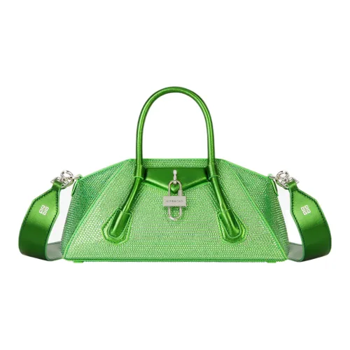 GIVENCHY Antigona Silk Shoulder Bag Crossbody Bag Handbag Mini Women's Bitter Plum Green