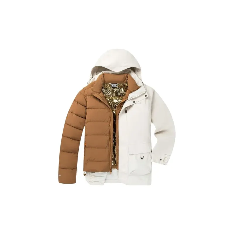 Columbia Waterproof And Windproof To Keep Warm Windbreaker Jacket Men's White-2