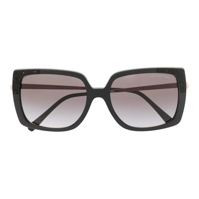 MICHAEL KORS Metal Acetate Irregular Shape Sunglasses Women's Black-1