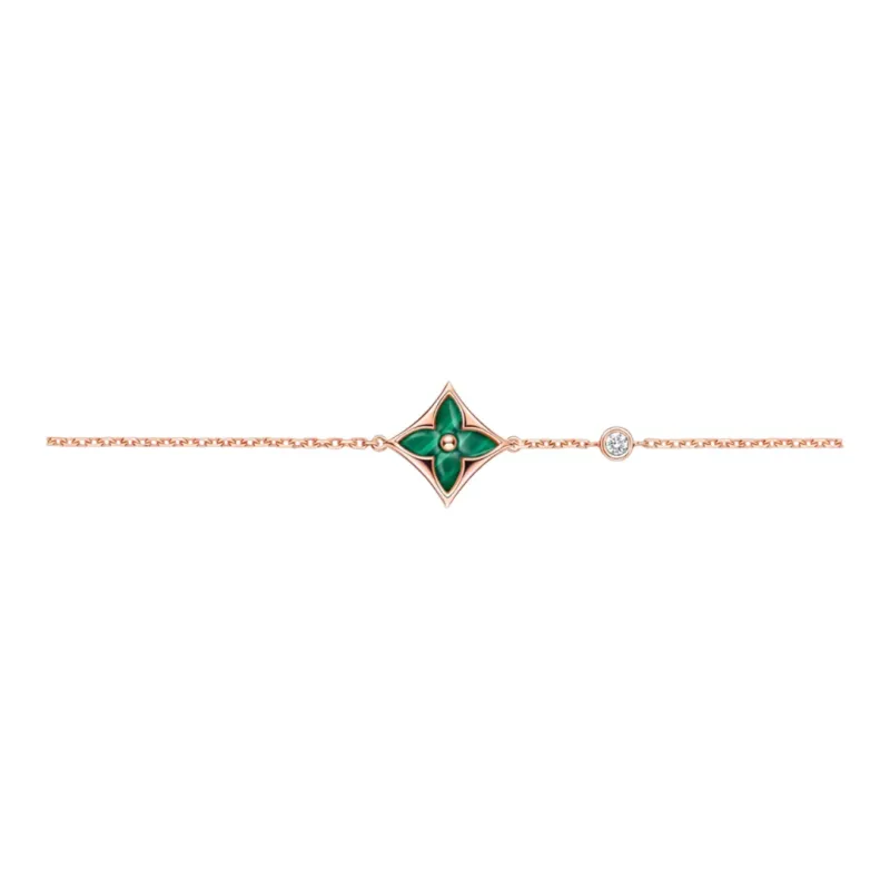 LOUIS VUITTON Color Blossom Bb Star Bracelet Pink Gold Malachite And Diamond-1