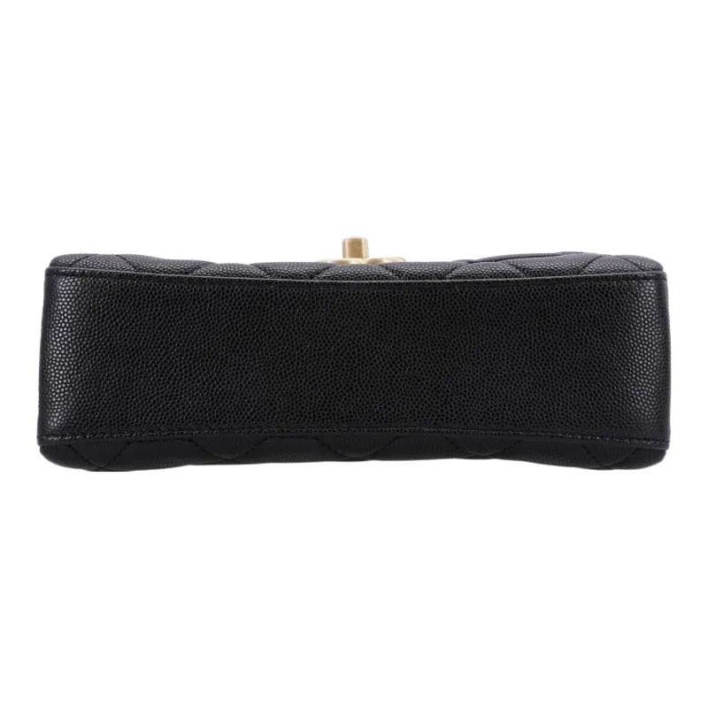 CHANEL Grain Embossed Cow Leather Handbag, Shoulder Bag, Crossbody Bag Mini Women's Black-3