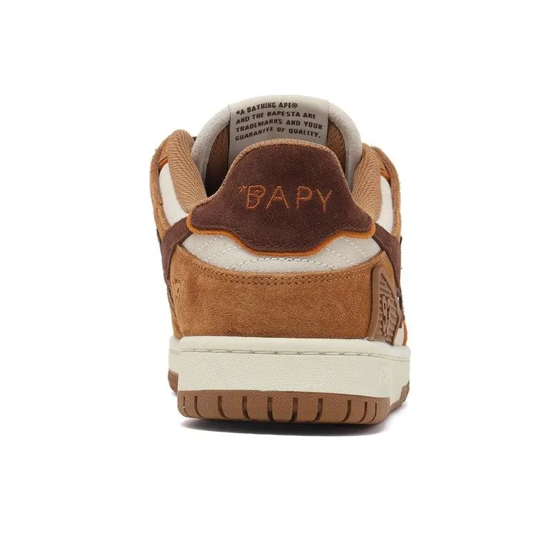 A BATHING APE STA Skateboard Shoes Women's Low Top Brown-3