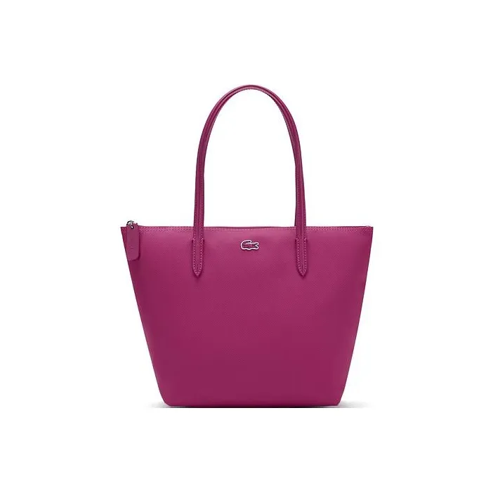 LACOSTE PVC Tote Bag, Shopping Bag, Handbag Medium Size Women's Peach Pink-0