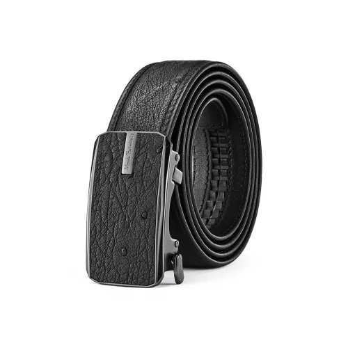 FAIRWHALE Luxury Goods Ostrich Leather Leather Belts Men's Width 3.5CM