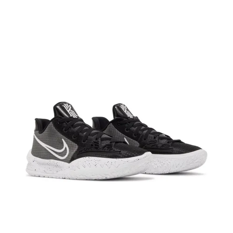 Nike Kyrie Low 4 Cushioning Wear Resistant Low Top Basketball Shoes Men's Black White-2