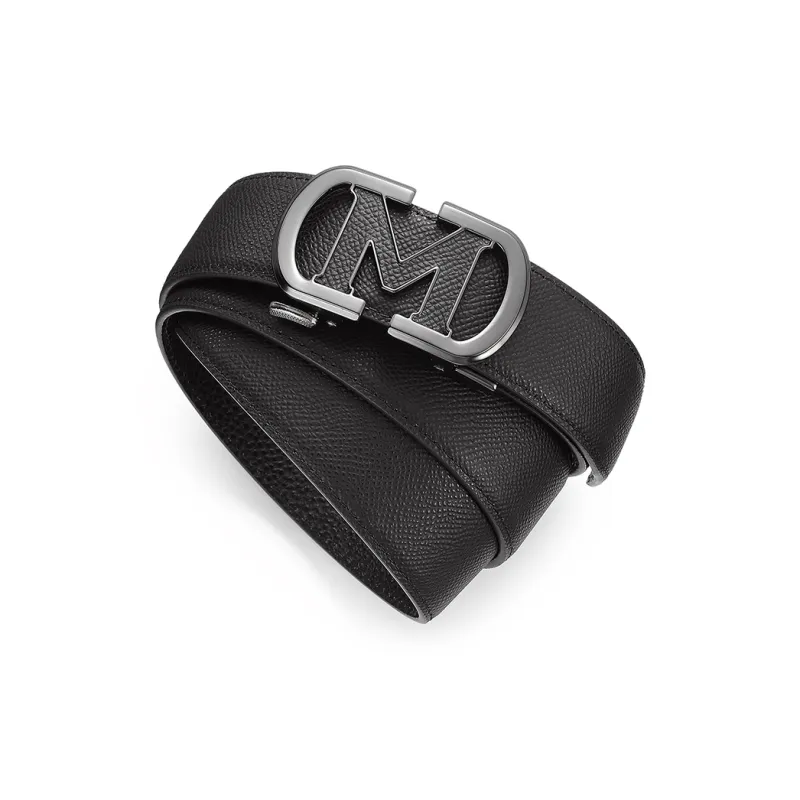 FAIRWHALE Brand Logo Automatic Buckle Cow Leather Belts Men's Width 3.5CM-4