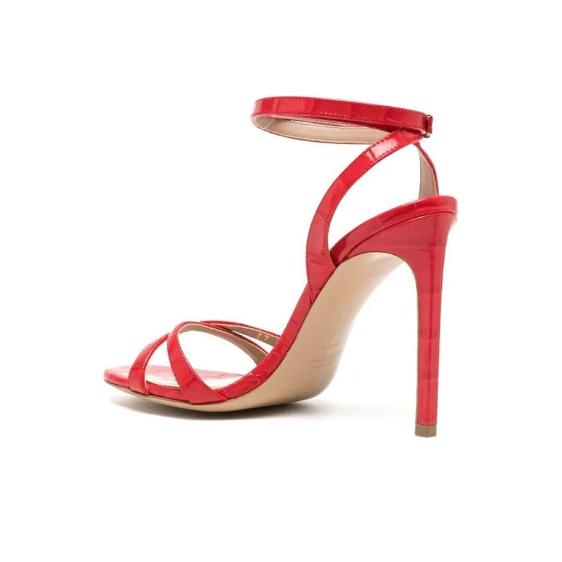 MICHAEL KORS Chrissy Runway Strap Sandals 11cm Women's Red-3
