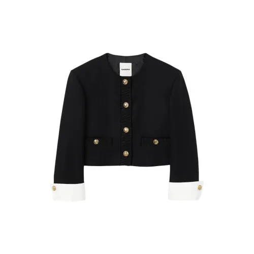 Sandro Cropped Virgin-wool Jacket