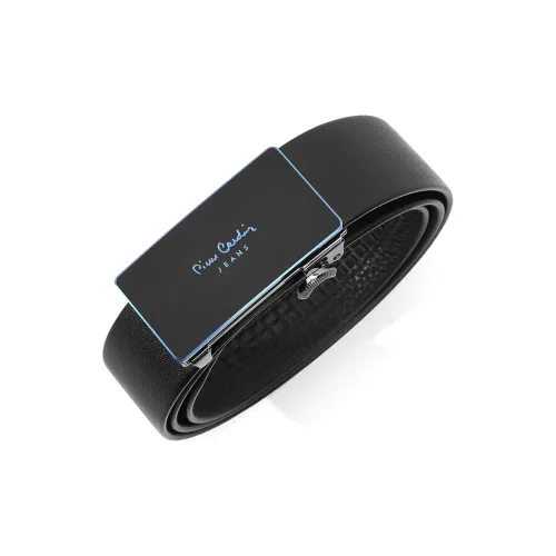 PIERRE CARDIN Business Casual Young Men's Belt With Trendy Automatic Buckle, Genuine Leather Belts Men's Width 3.5cm