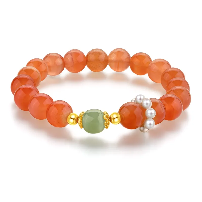 Mokinggran Agate Pearls Bracelets Women's Anniversary Bestie Box-7