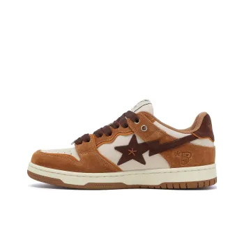 A BATHING APE STA Skateboard Shoes Women's Low Top Brown