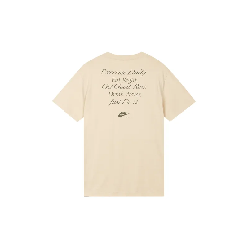 Nike Women'ss Retro Graphic Print Pullover Crewneck T-Shirt Beige-1